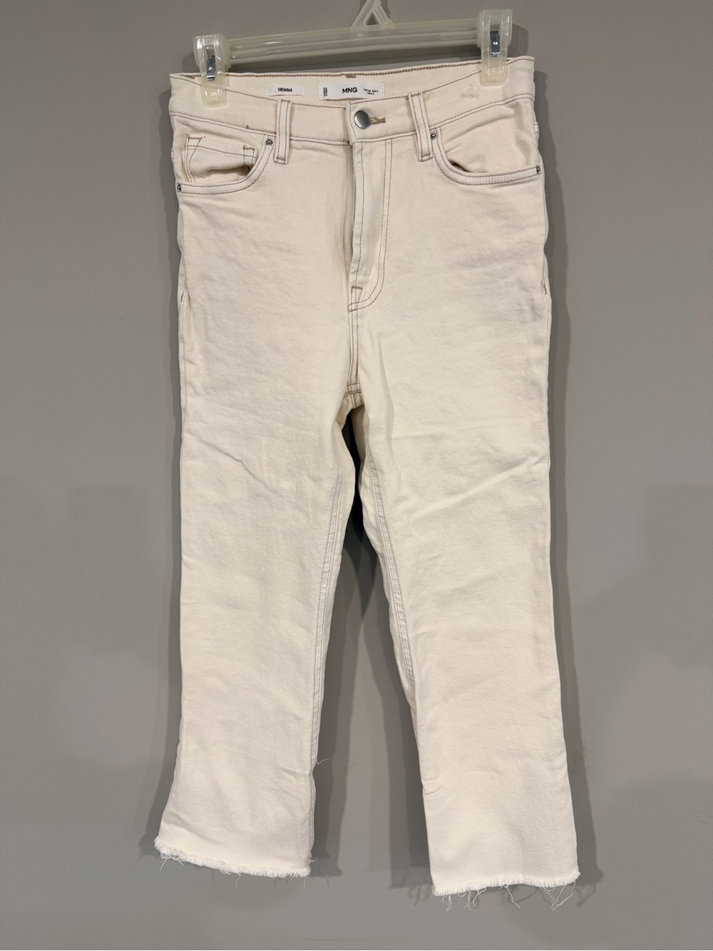 mango white straight leg jeans